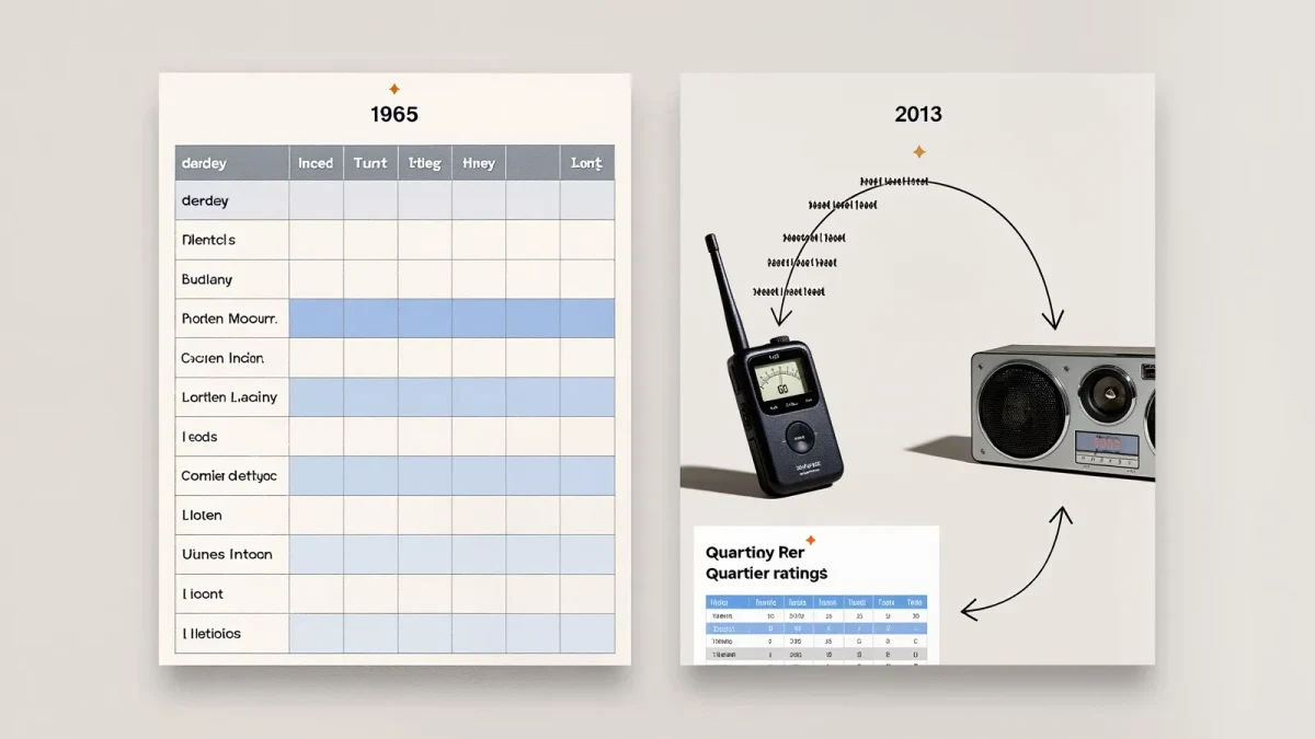 Infographic comparing diary and meter radio measurement