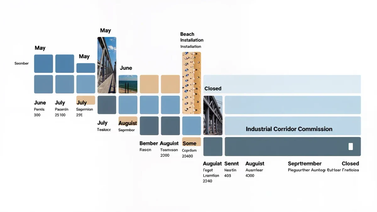 Timeline infographic of New York's summer 2026 art season
