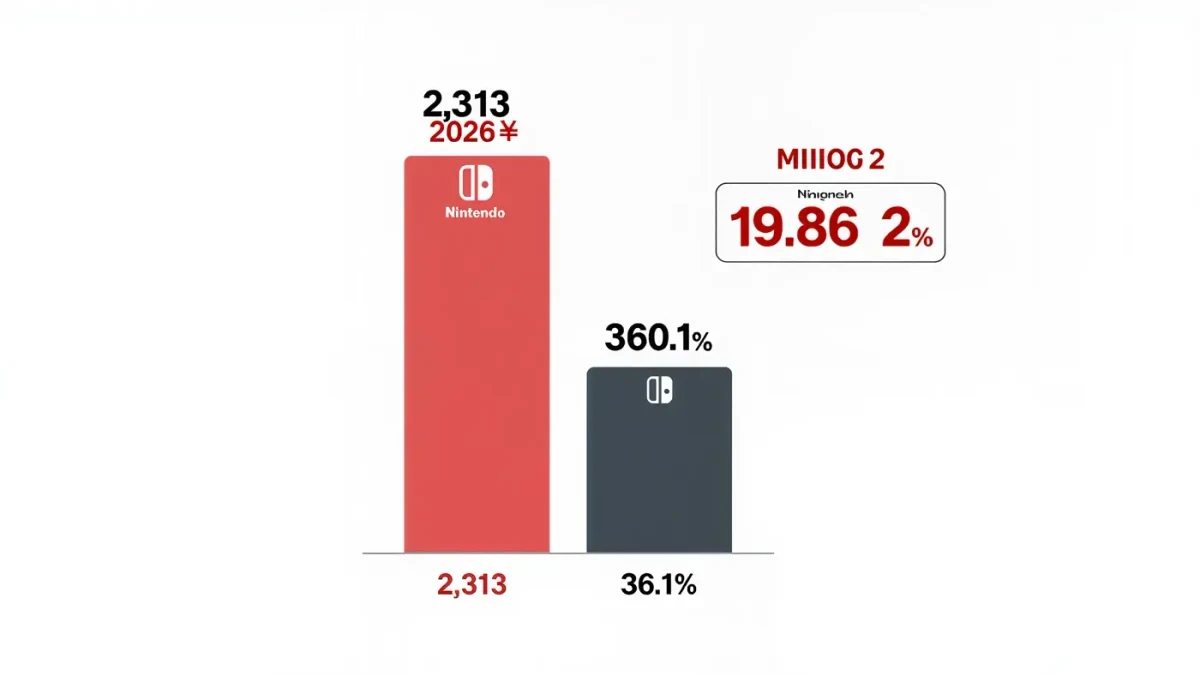 Infographic of Nintendo sales and profit figures for fiscal 2026