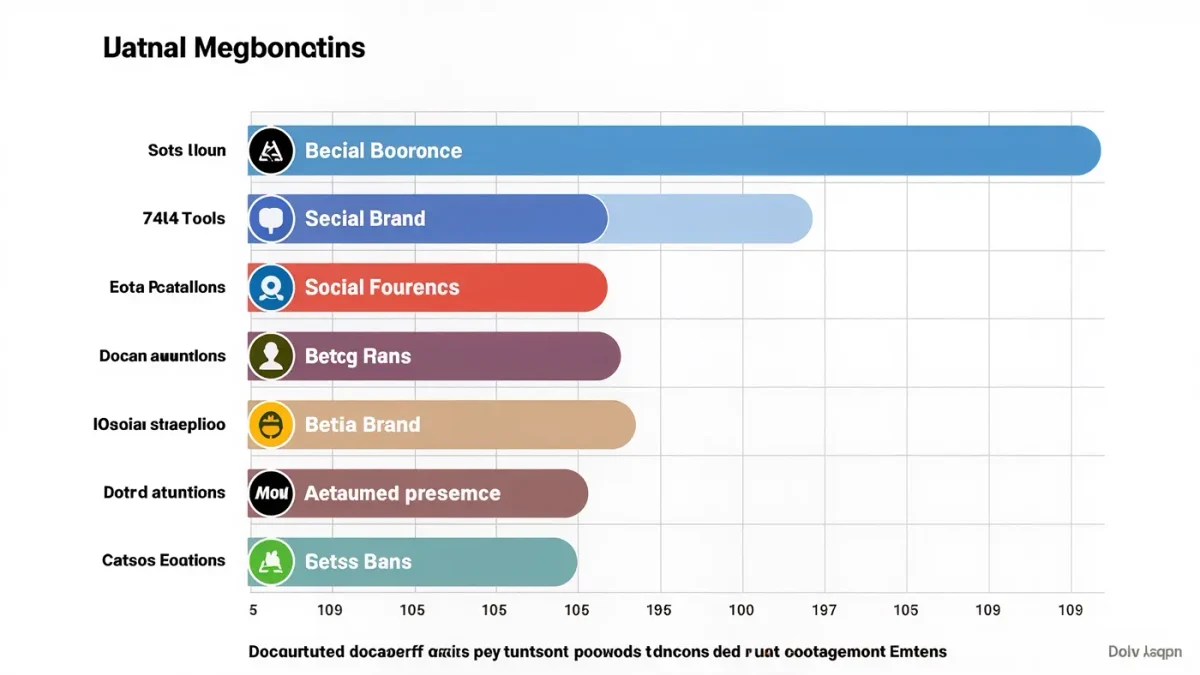 Chart comparing brand presence across six niche platforms
