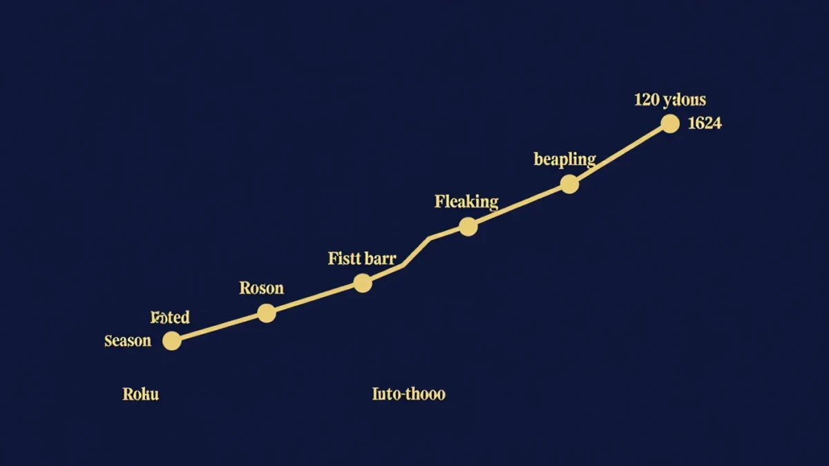 Infographic chart of career scoring milestones across two decades
