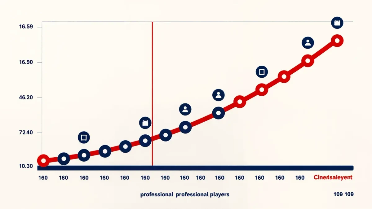 Infographic chart tracking a hero shooter's first-year competitive milestones