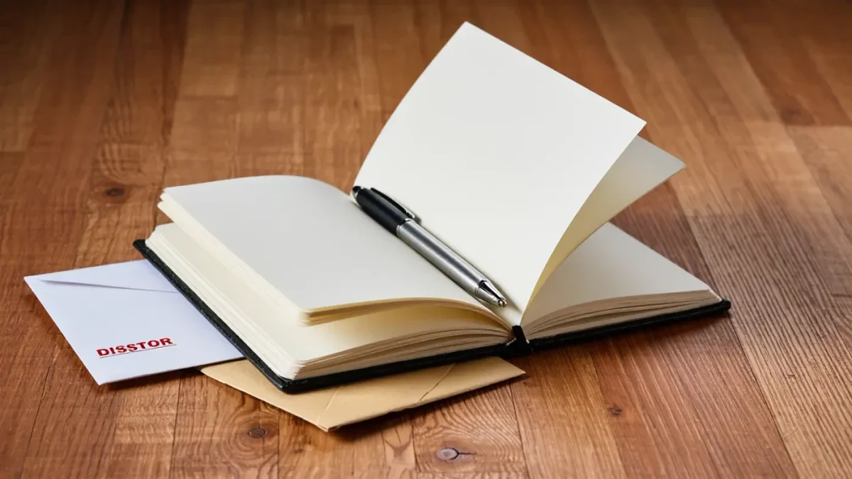 A parent's handwritten question list beside a pen before a conference