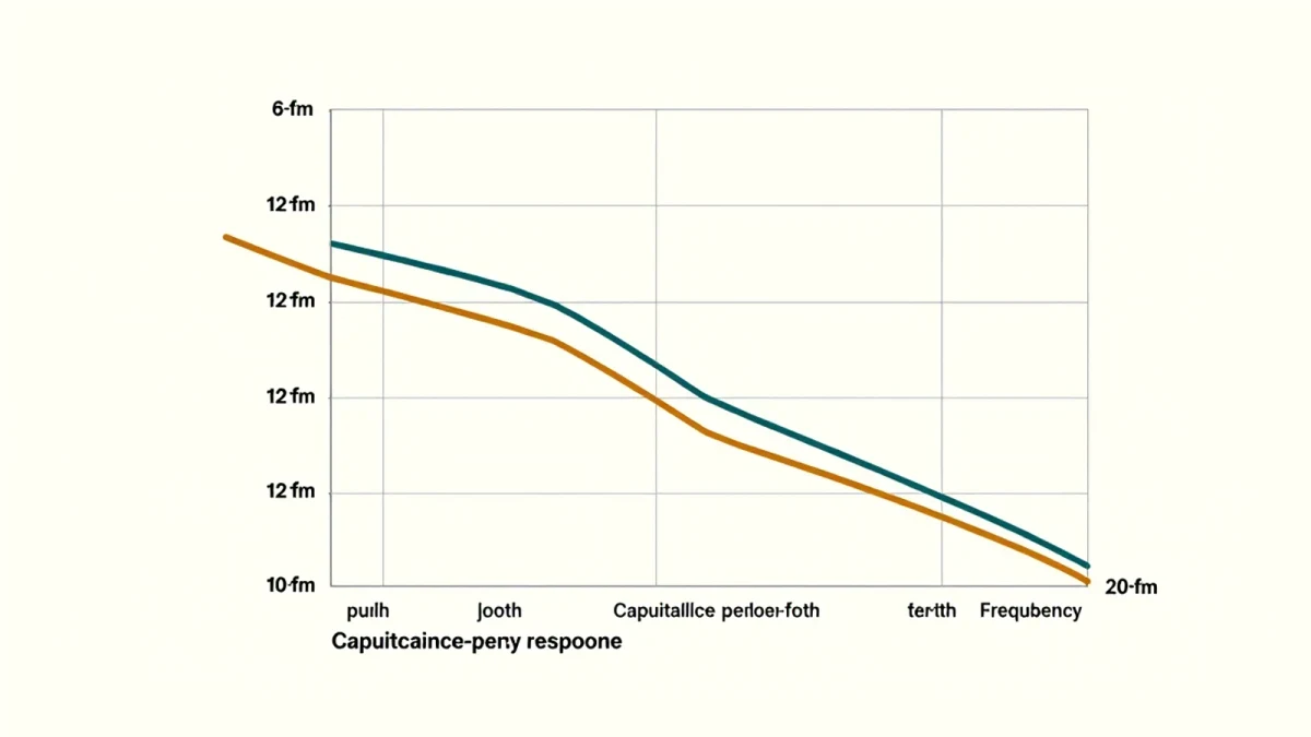 Chart of cable capacitance versus treble rolloff by length
