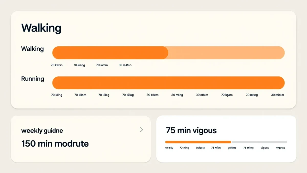 Infographic comparing calories and time of walking versus running