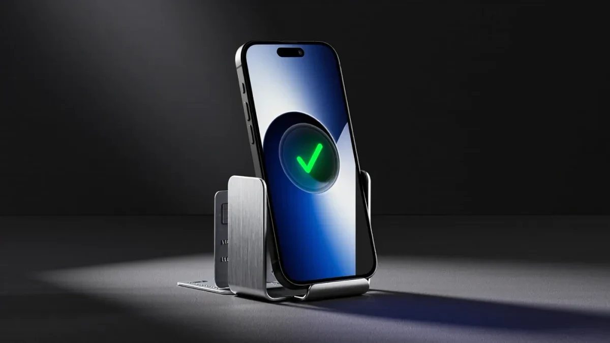 Smartphone showing a payment confirmation screen