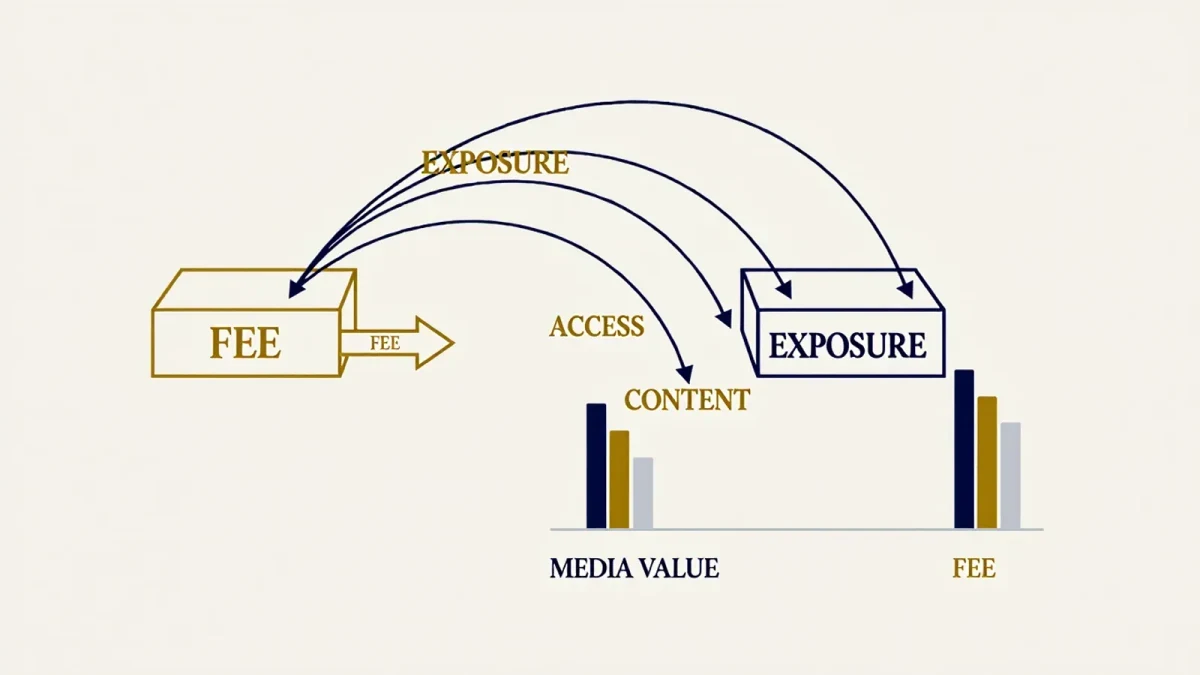Editorial infographic showing festival sponsorship value flow