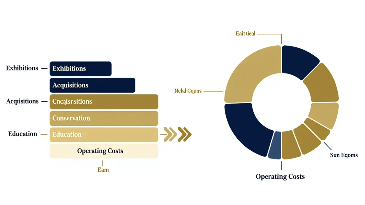 Infographic breaking down museum gala spending categories