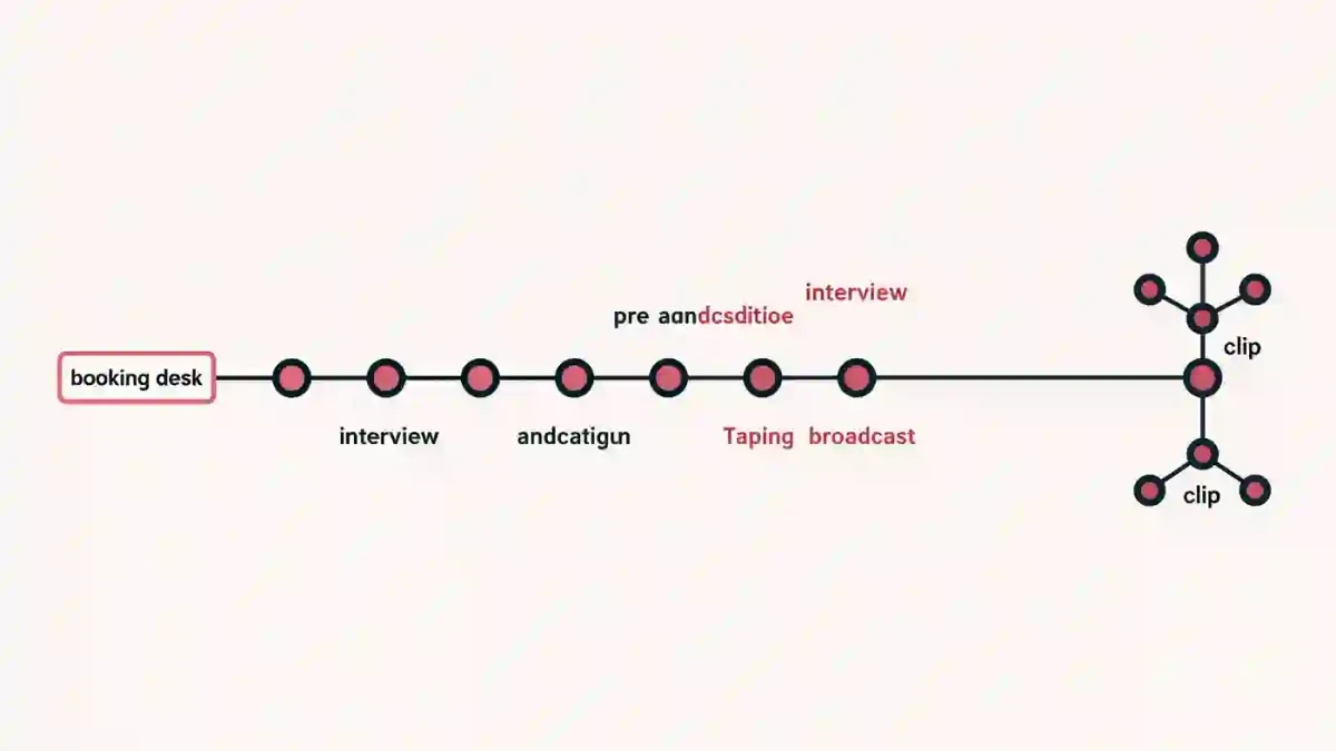 Infographic chart of a late-night episode booking timeline