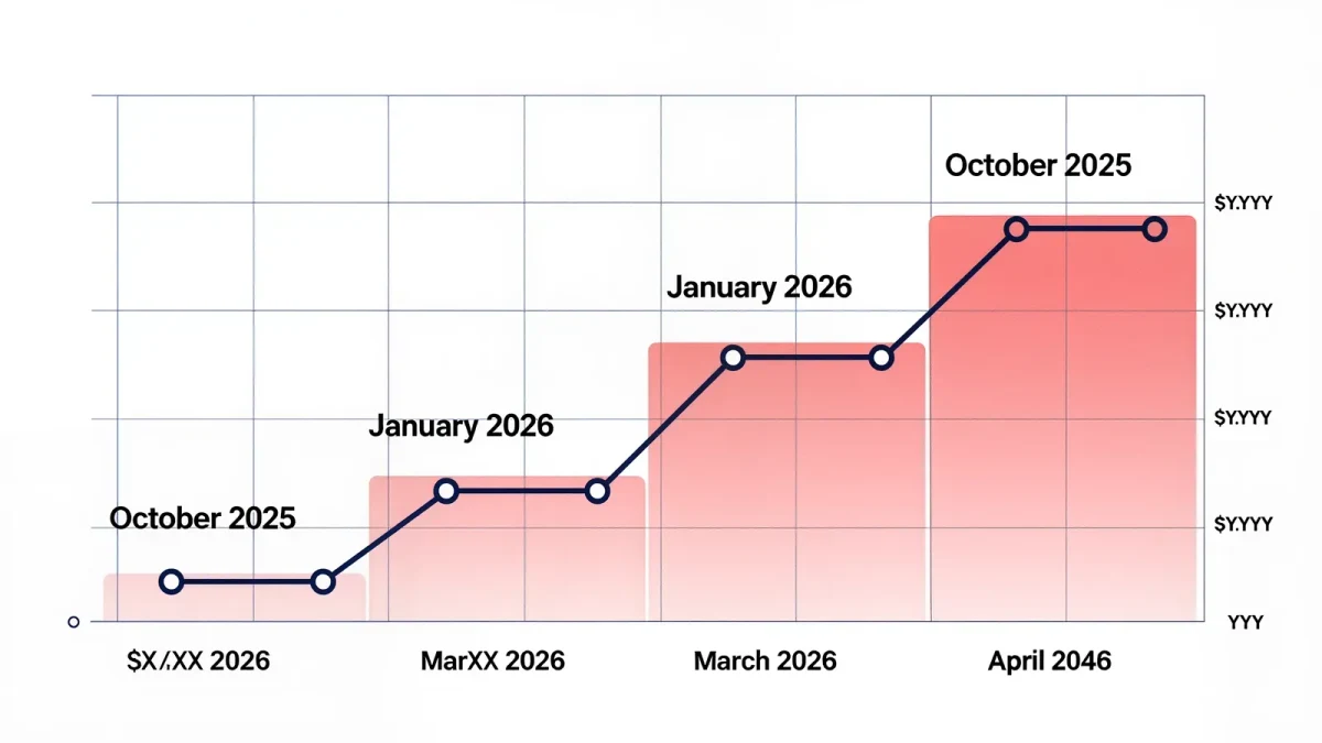 Infographic timeline of 2025-2026 streaming price increases