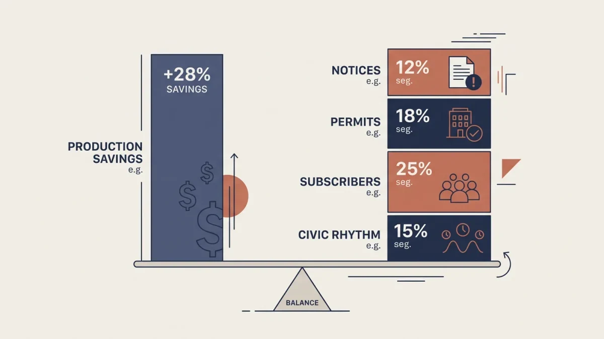 Infographic weighing one print day's savings against four hidden costs