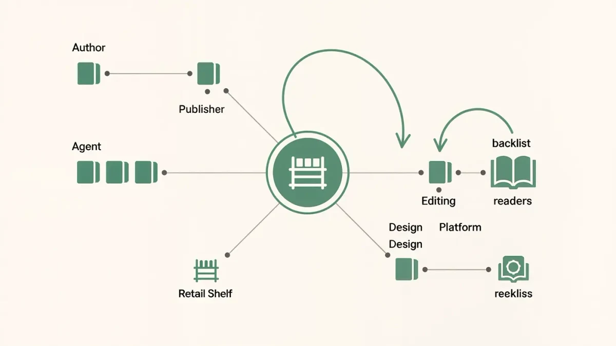 Infographic of hybrid author publishing paths