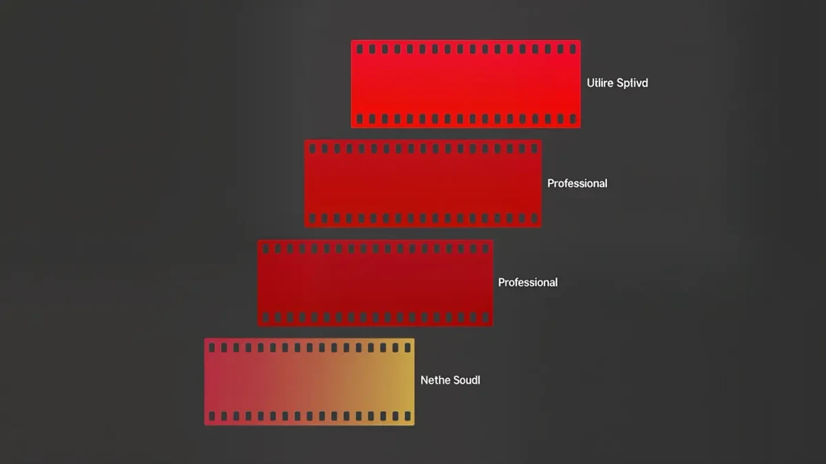 Chart ranking film stocks along a color saturation scale
