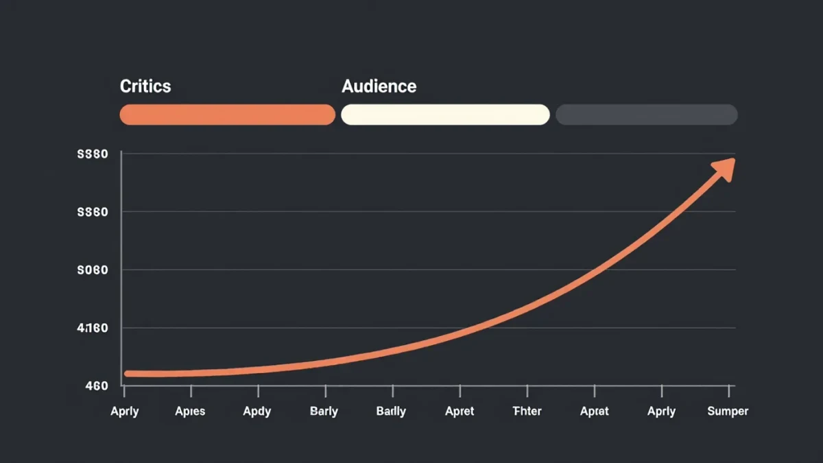 Reception chart comparing Sinners critic scores and box office