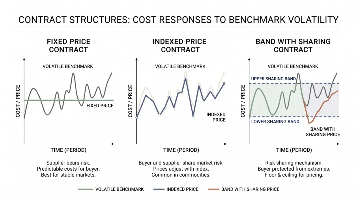 Contract page showing indexed price formula clause