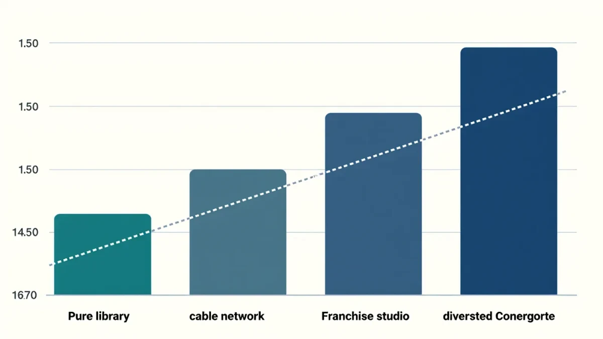 Bar chart comparing enterprise-value EBITDA multiples across media deals