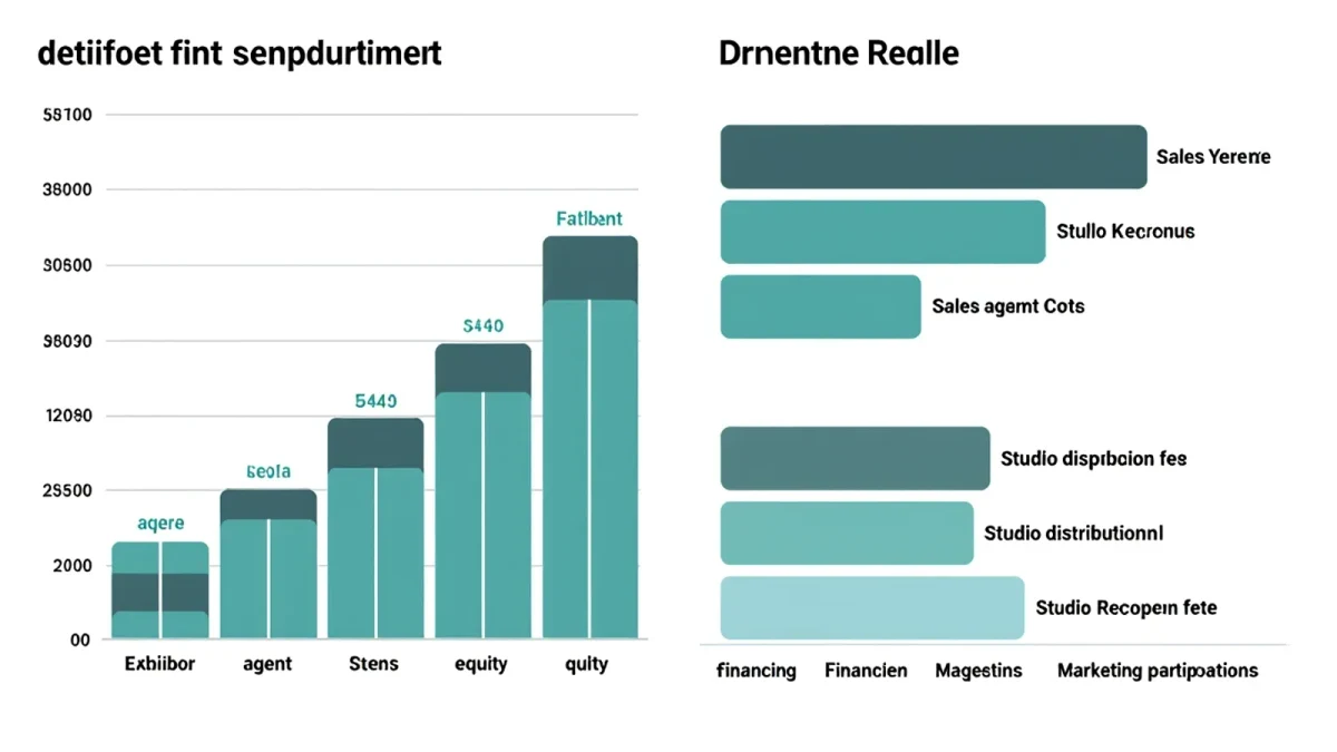 Split bar chart comparing indie and studio revenue waterfalls