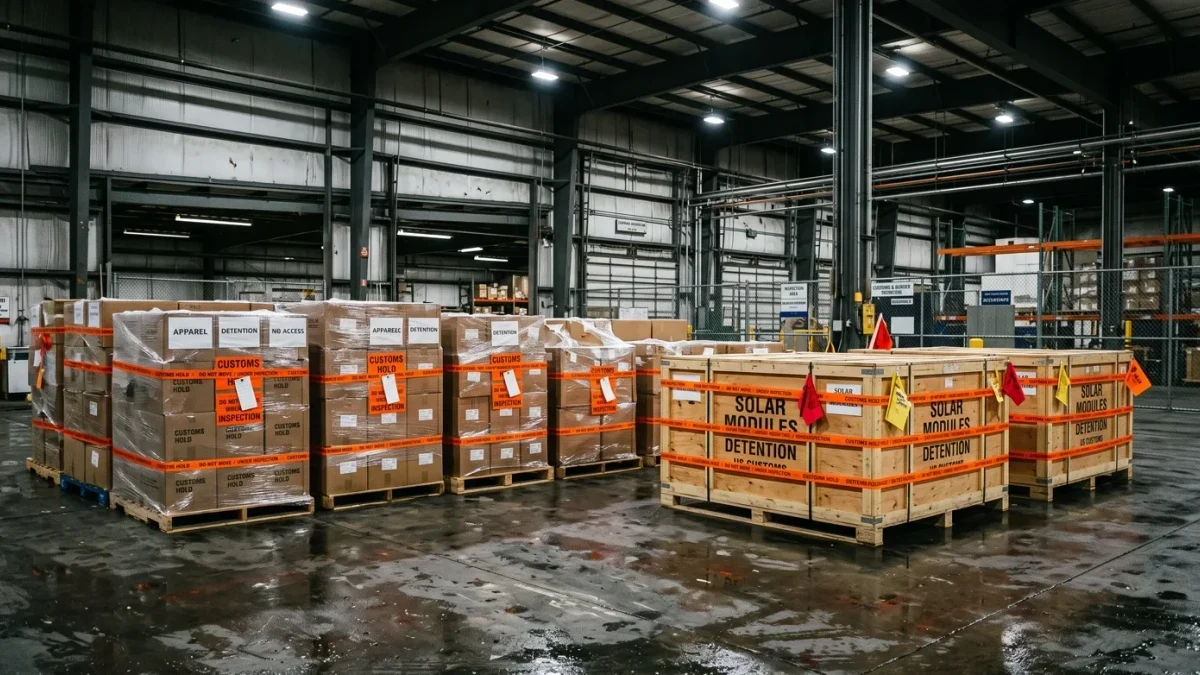 Cargo hold of detained apparel shipments under customs seal