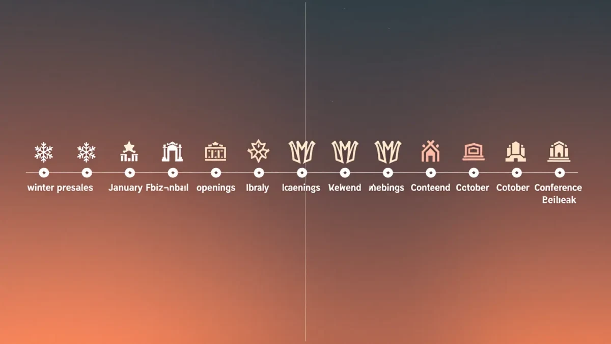 Timeline infographic of the 2026 electronic music season