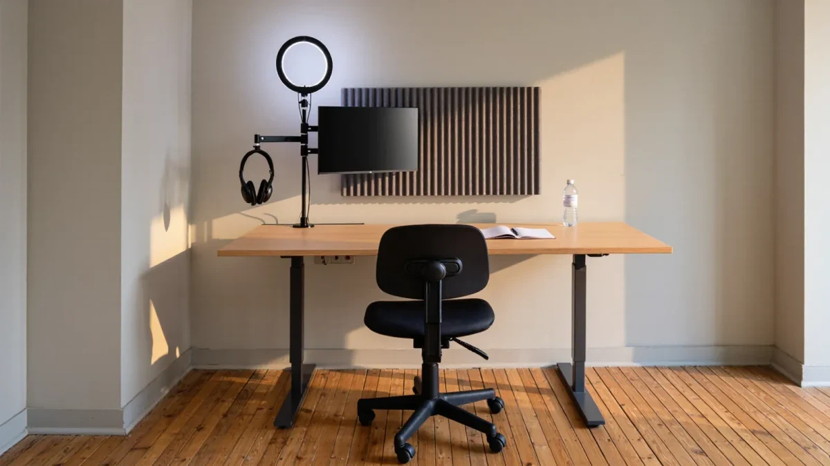 Empty home office set up for remote customer success work
