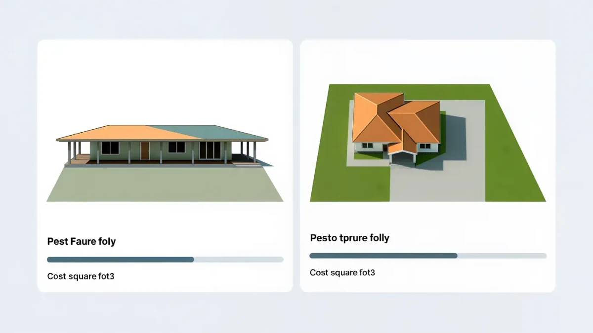 Diagram comparing ranch and two-story footprints on lots