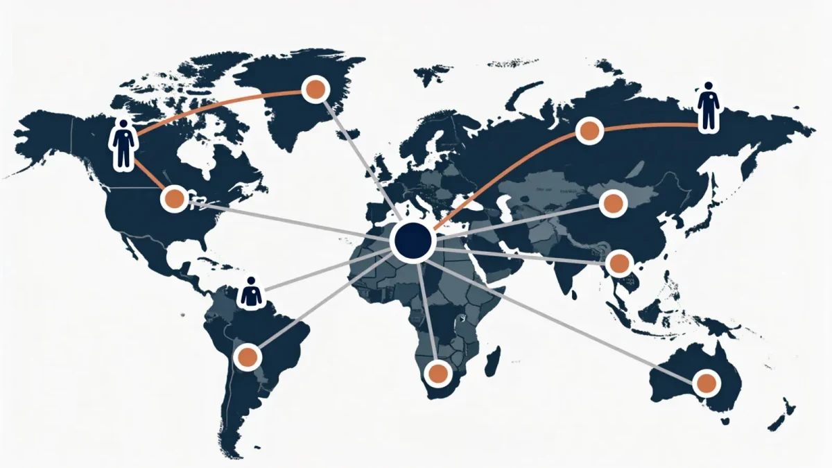 Clean infographic diagram of a multi-club ownership network