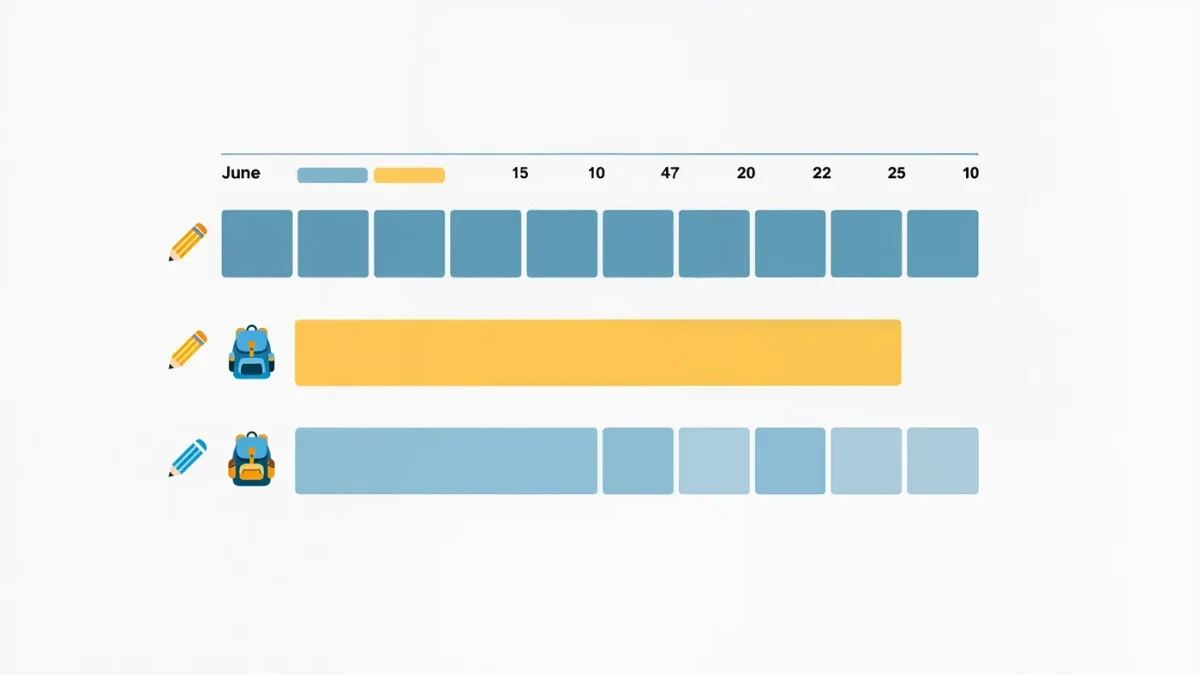 Infographic showing back-to-school shopping season starting earlier across years