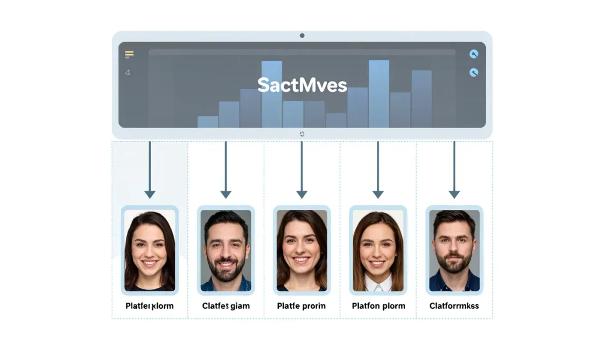 One master video split into vertical clips across five platform timelines
