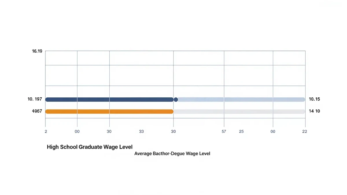 Bar chart comparing median earnings by education level