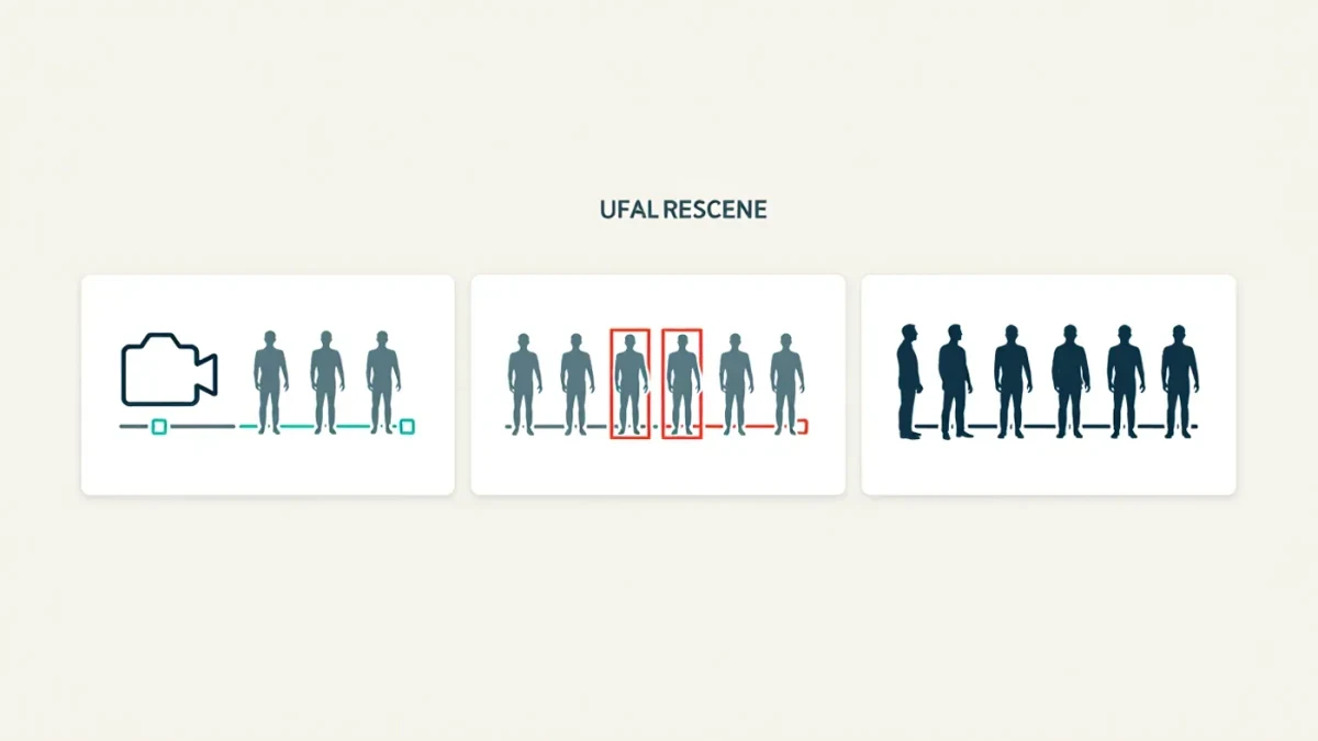 Infographic showing framing, timing and reaction tells of staged videos