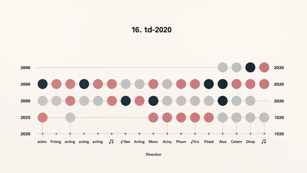 Infographic of a multi-hyphenate creator career timeline