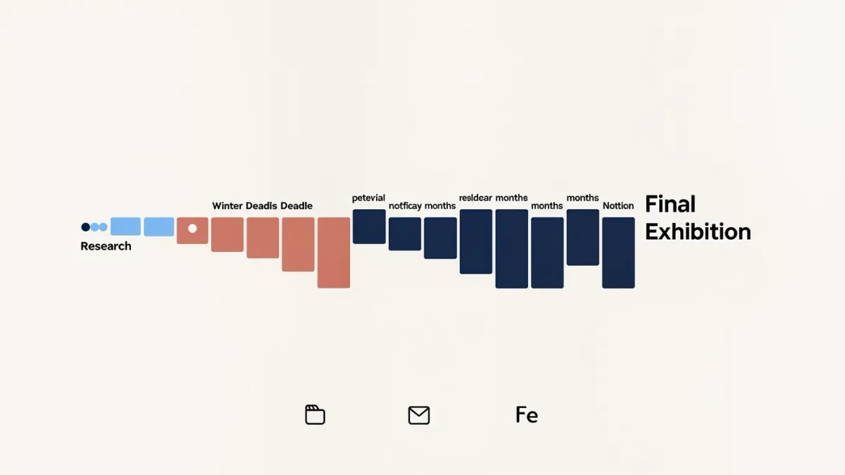 Timeline infographic of a residency application cycle across a year