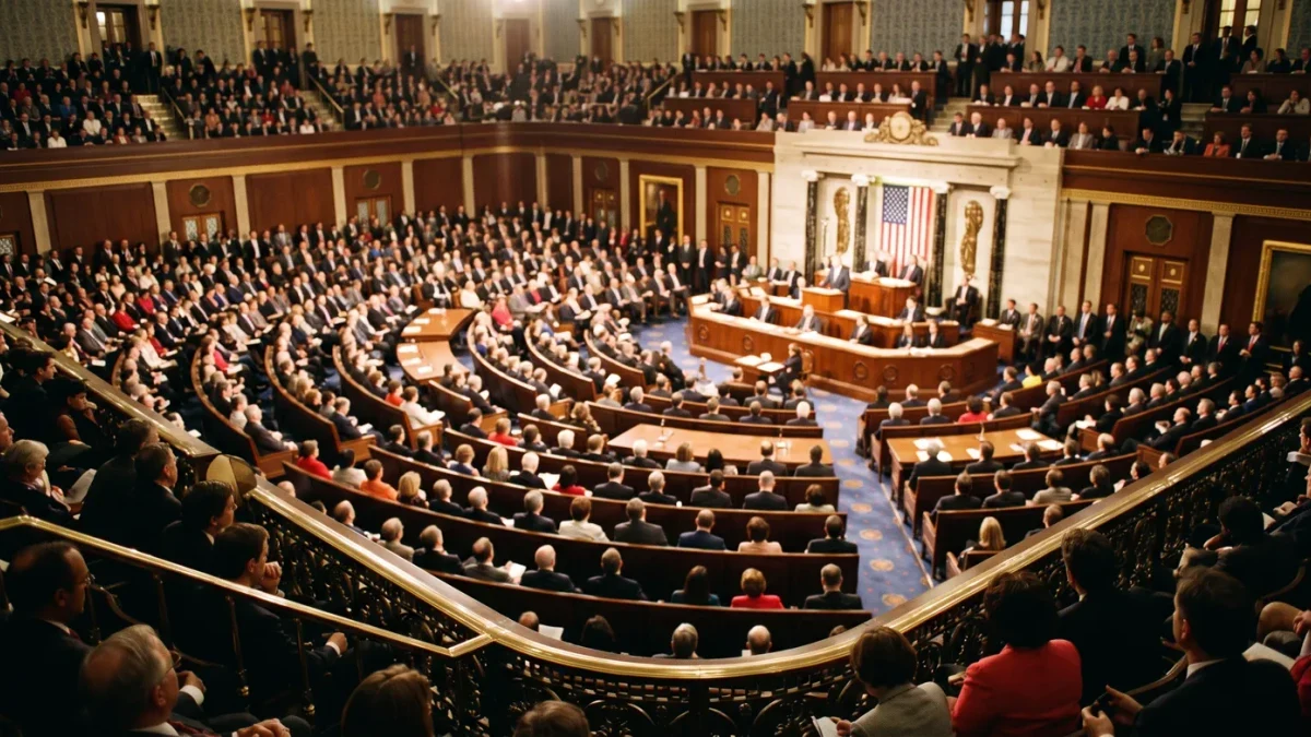 House chamber filled during a joint session address