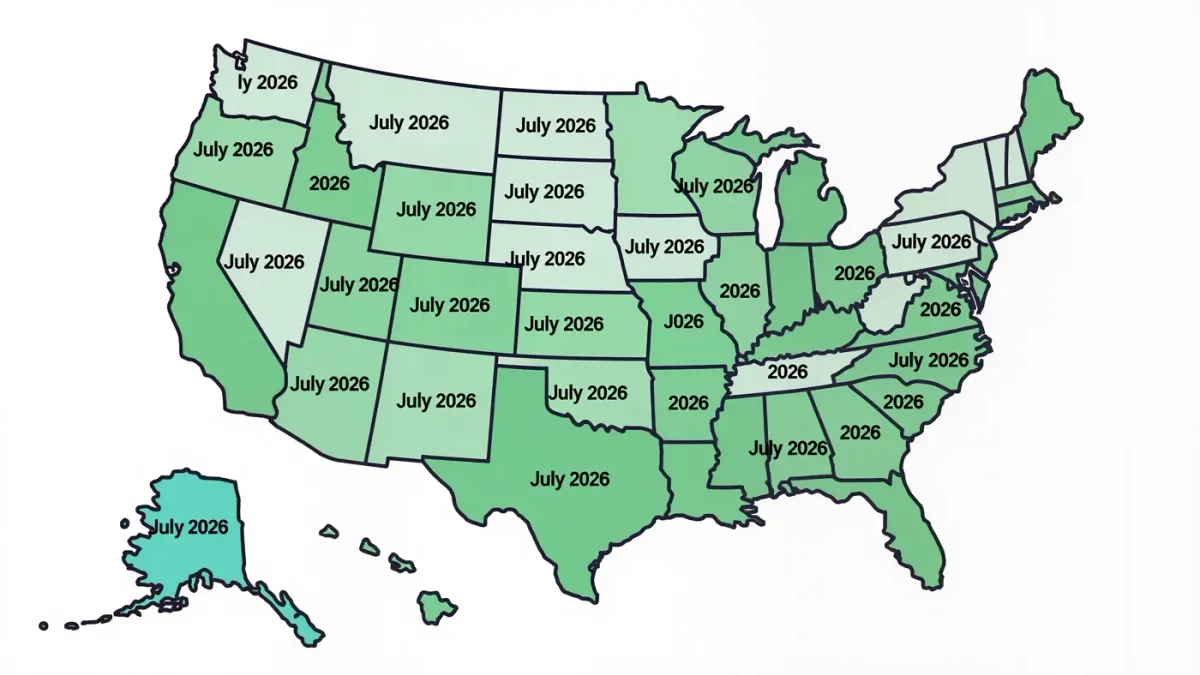 Map infographic of US state pay transparency laws