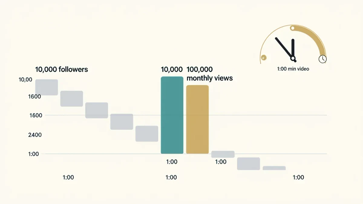 Infographic chart of TikTok rewards eligibility thresholds