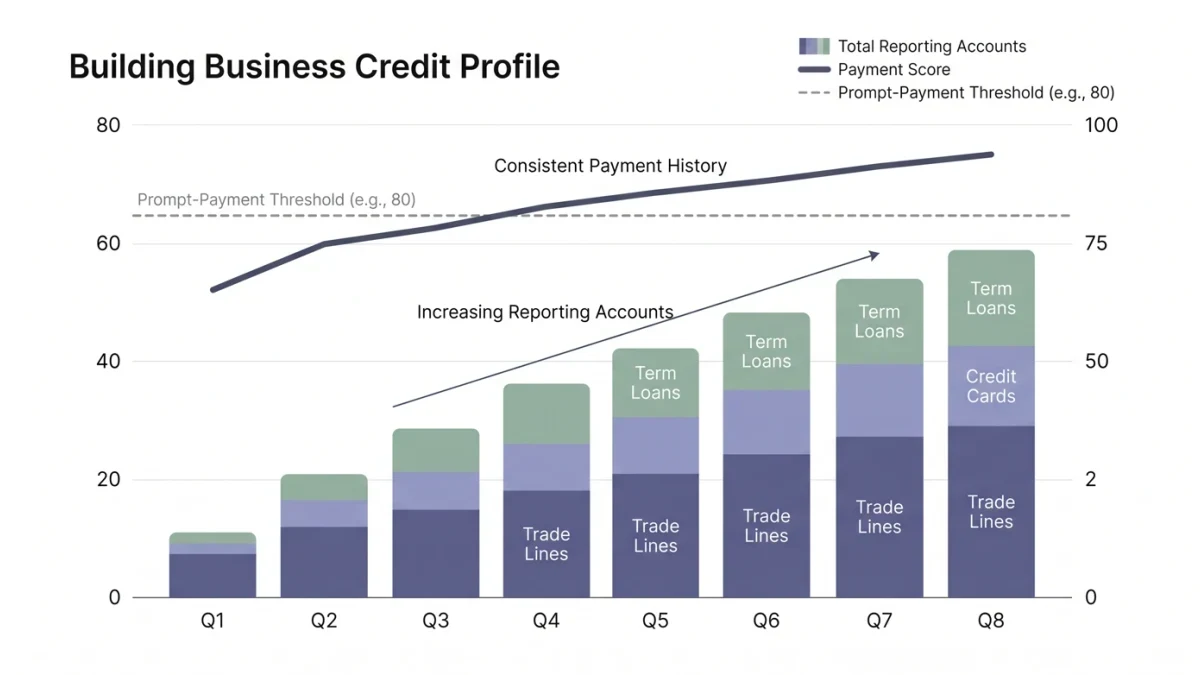 Credit file growth chart across reporting quarters