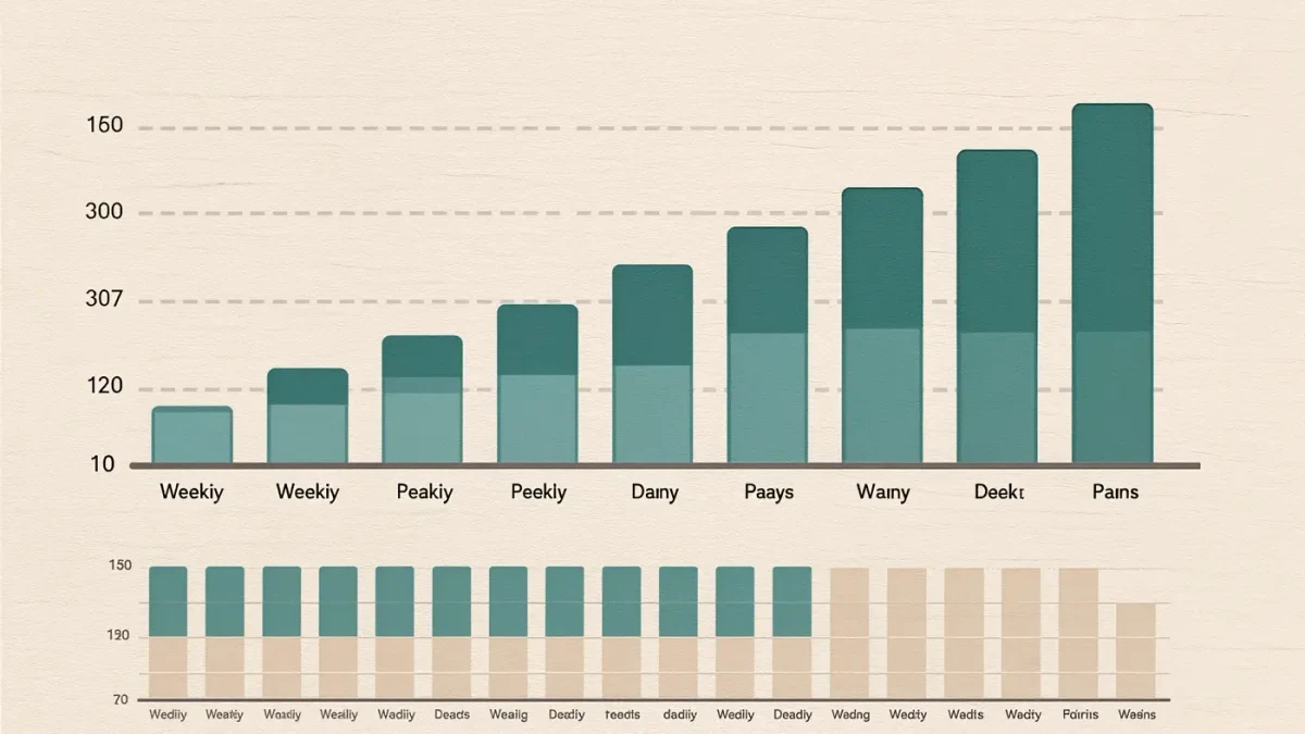 Weekly bar chart of minutes read with streak counter below