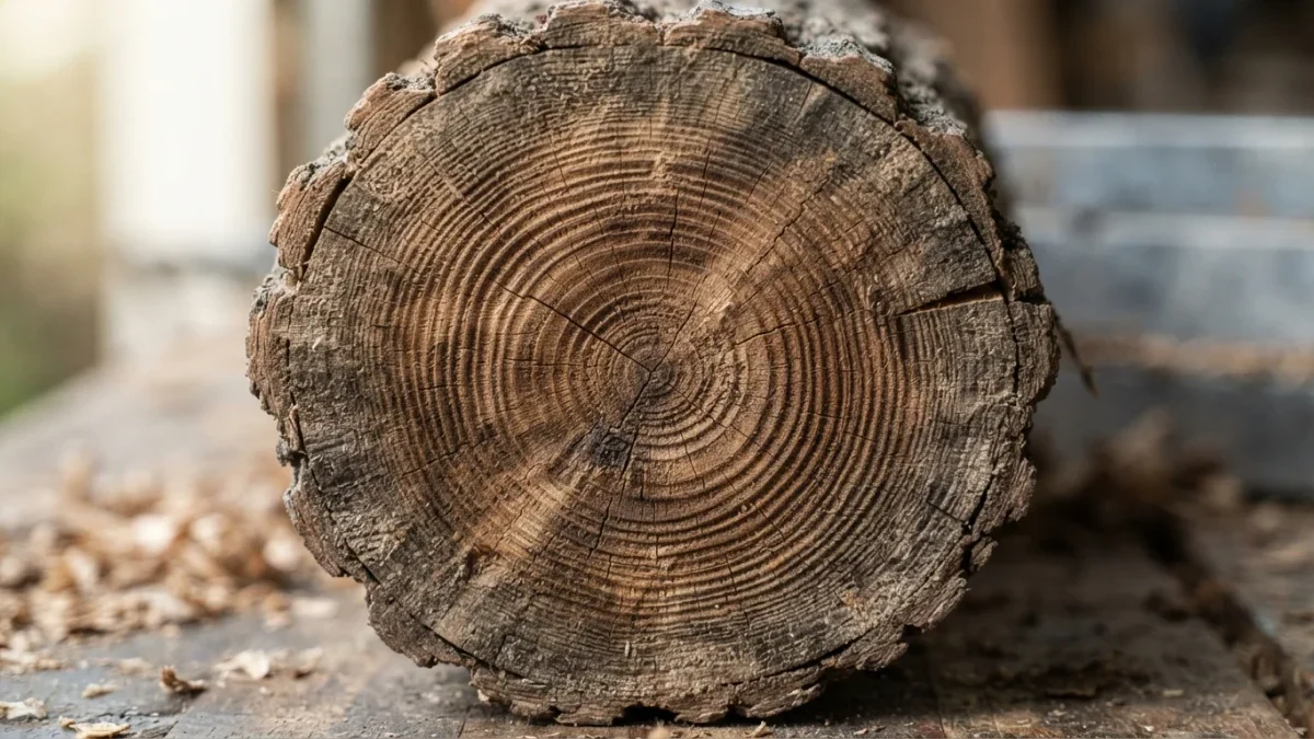 Macro photograph of concentric tree growth rings