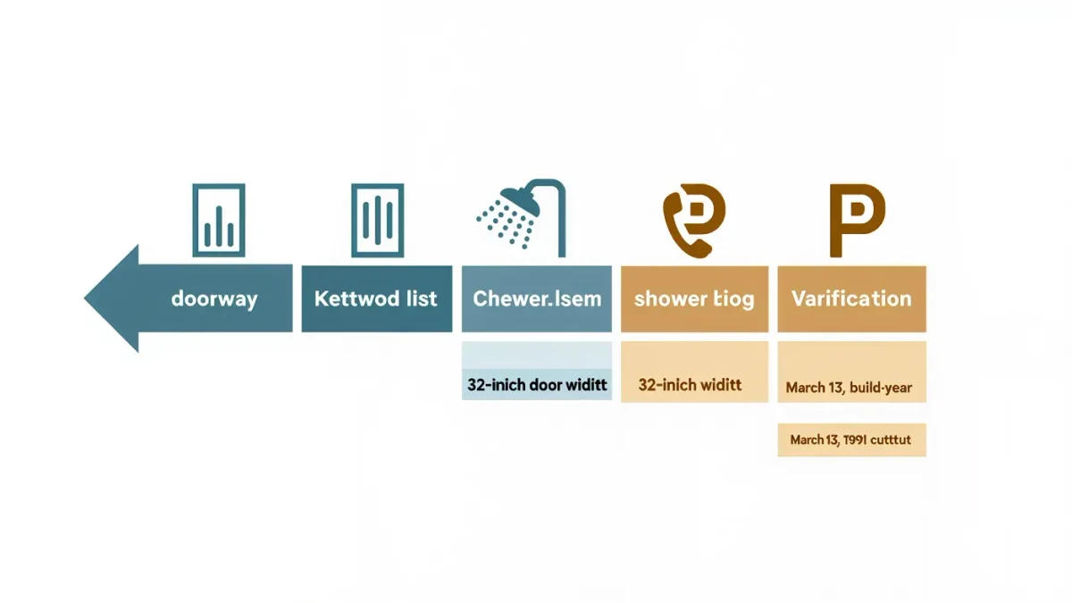 Infographic of a five-step online search for accessible rentals