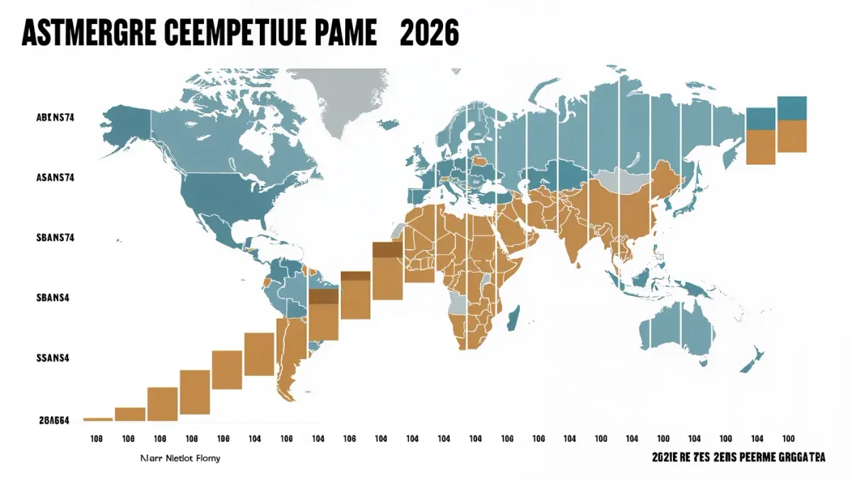 Chart comparing publisher competitive program spending across 2026 regions