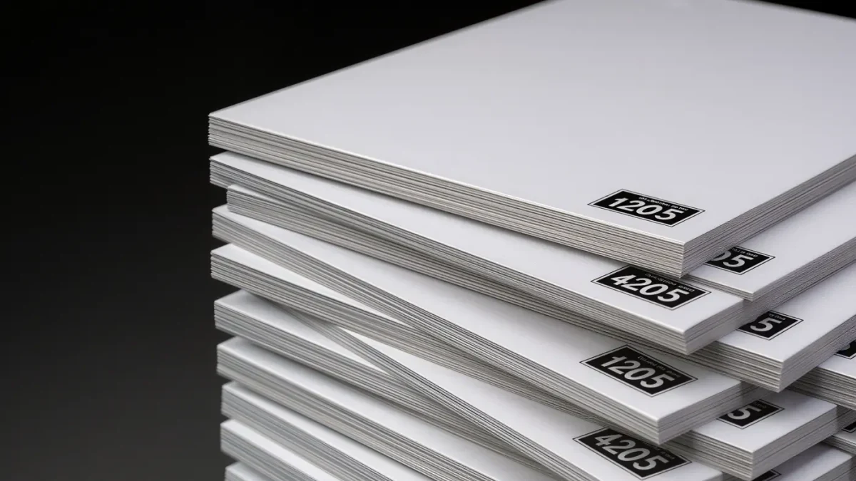 Close-up of price boxes on the corners of stacked new comic issues