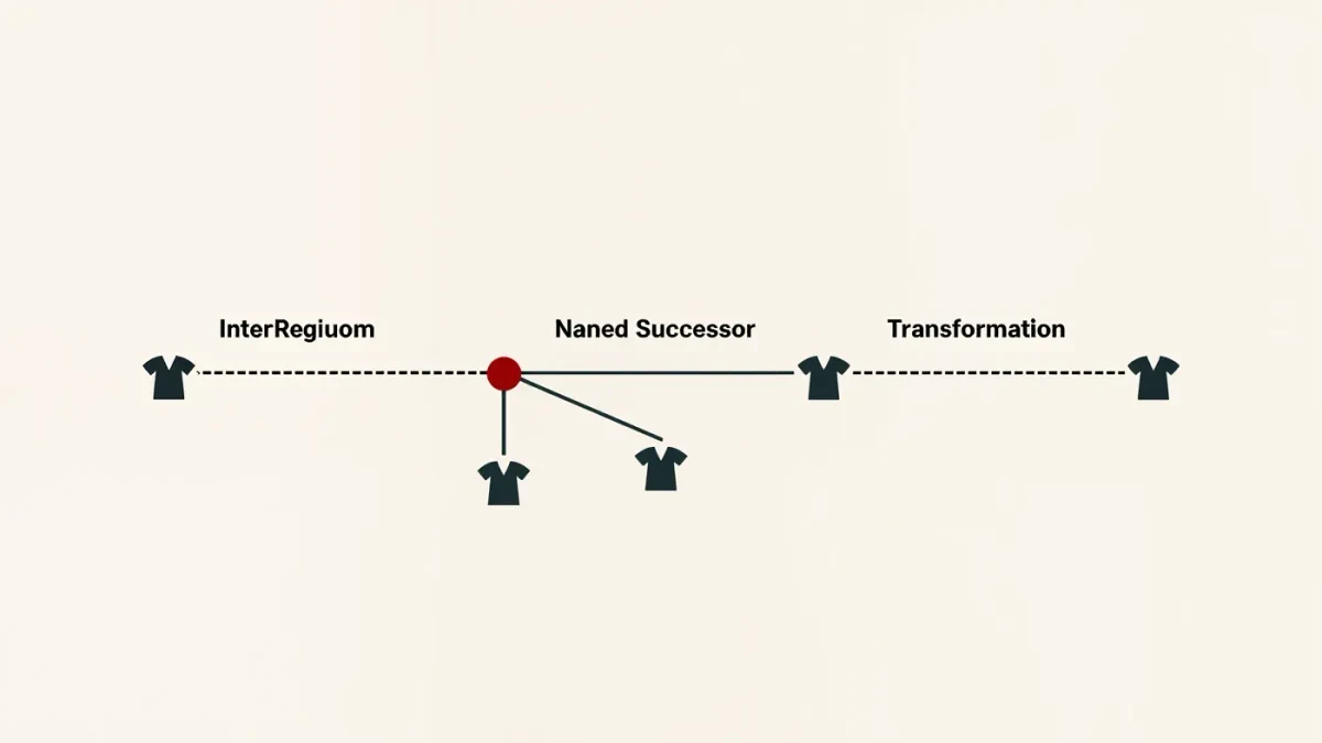 Infographic of three succession patterns from founder to successor