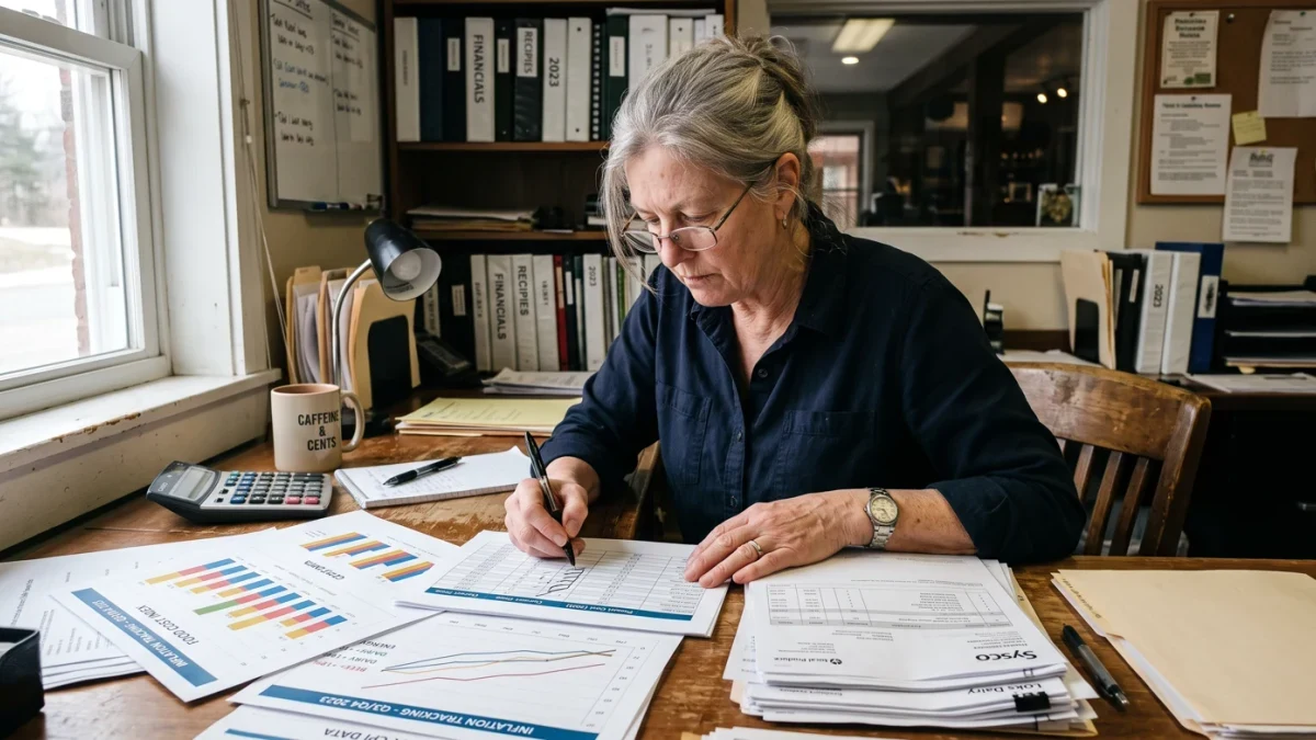 Owner comparing invoices to inflation charts