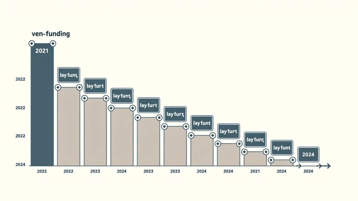 Infographic timeline of creator-economy layoffs and consolidation, 2021-2024
