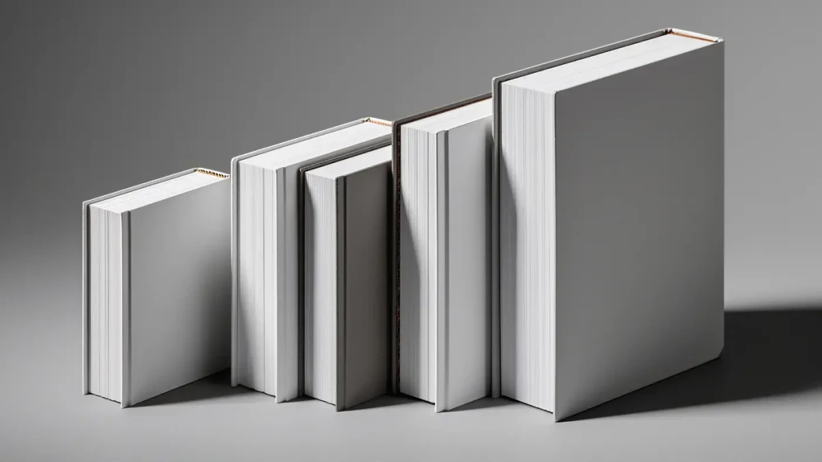 Four comic formats side by side from digest to oversized hardcover