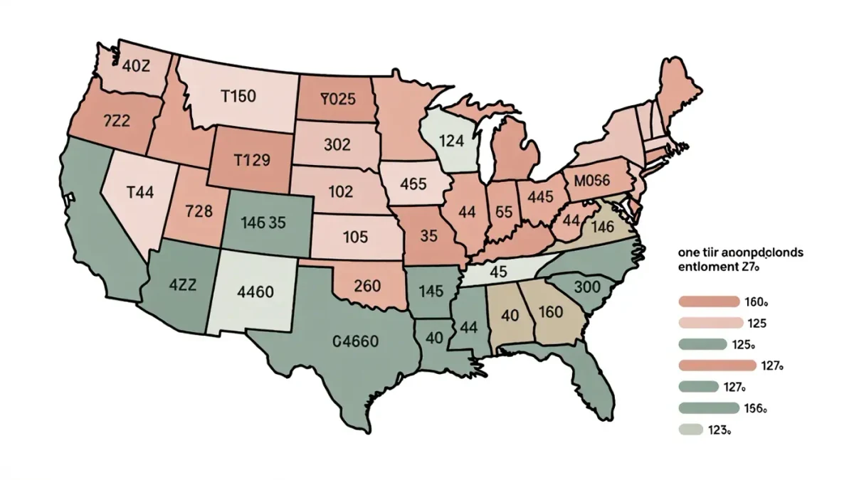 Map infographic of state preschool enrollment