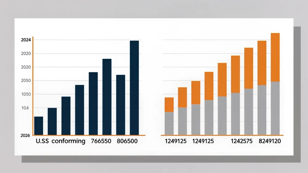 Infographic comparing 2025 and 2026 loan limit caps