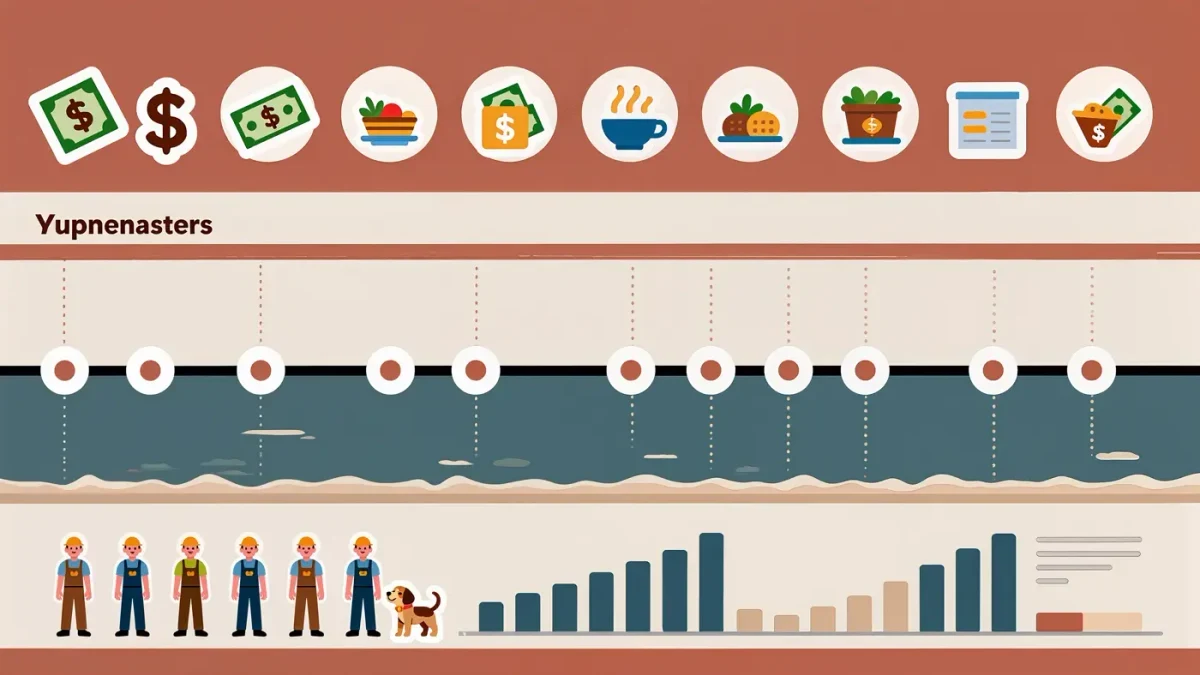 Timeline infographic of mutual aid response after 2025 floods