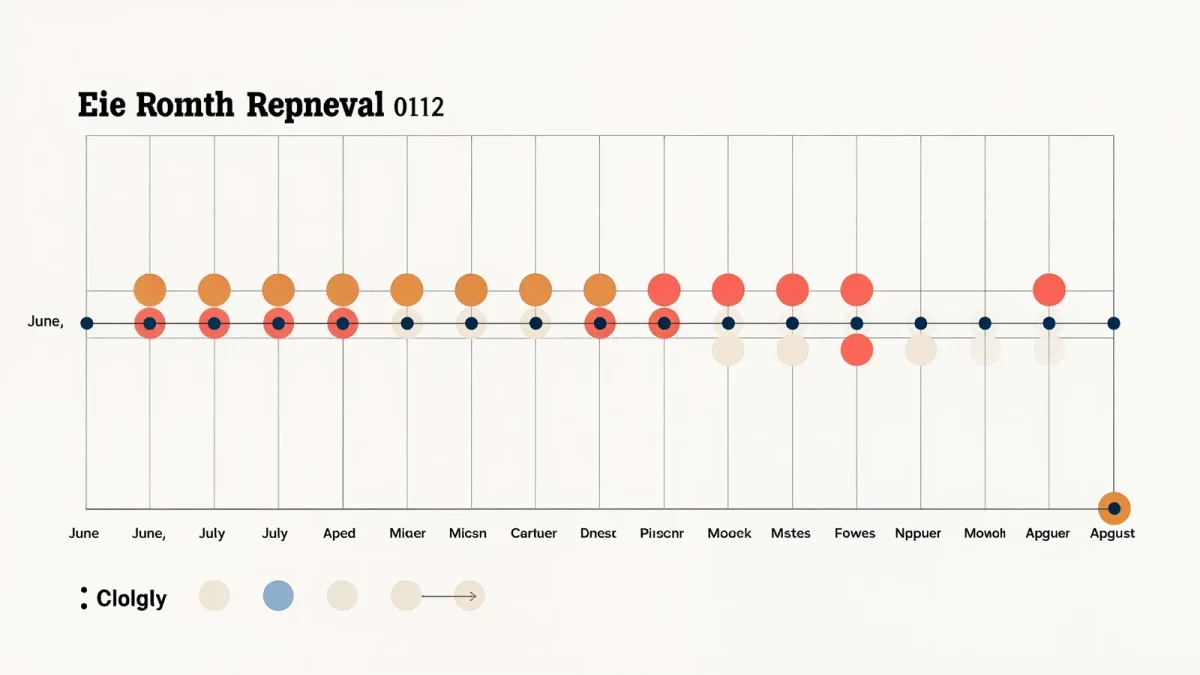 Chart of contract clause risk levels across renewal timeline