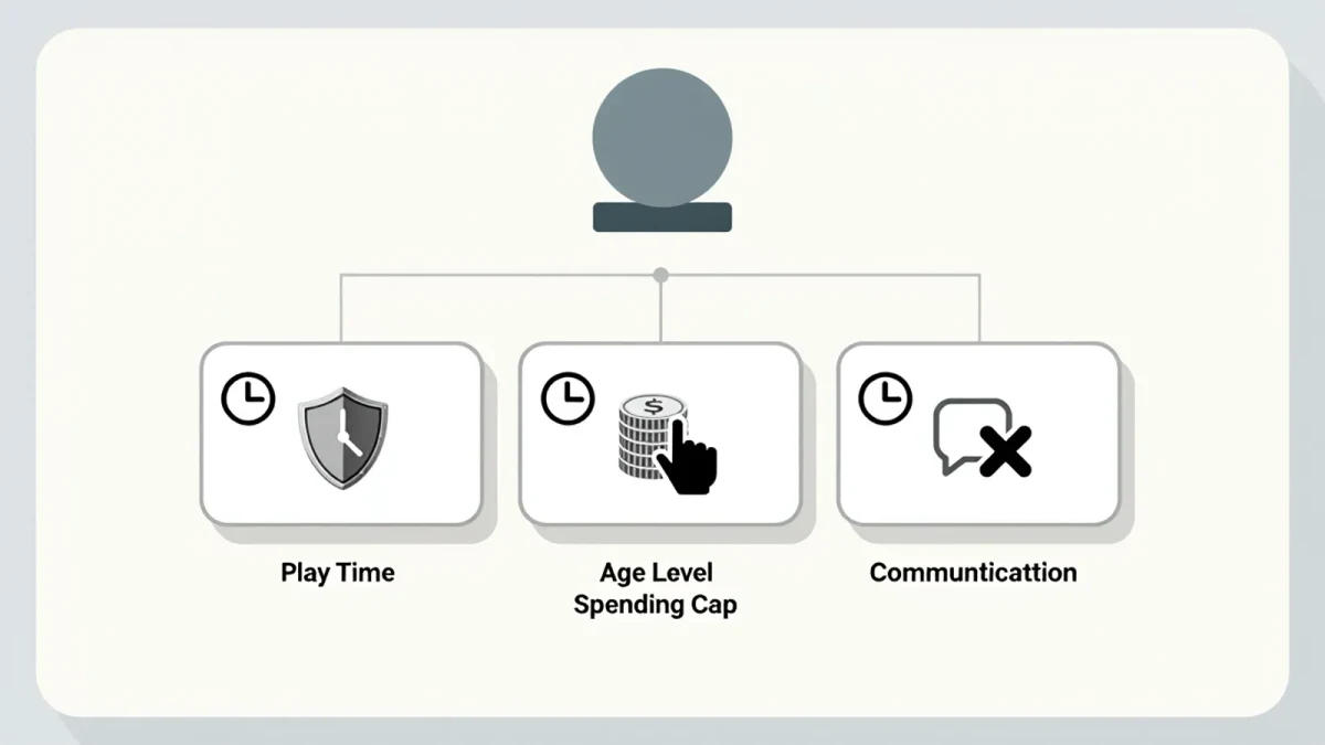 Diagram of console parental control levels and limits